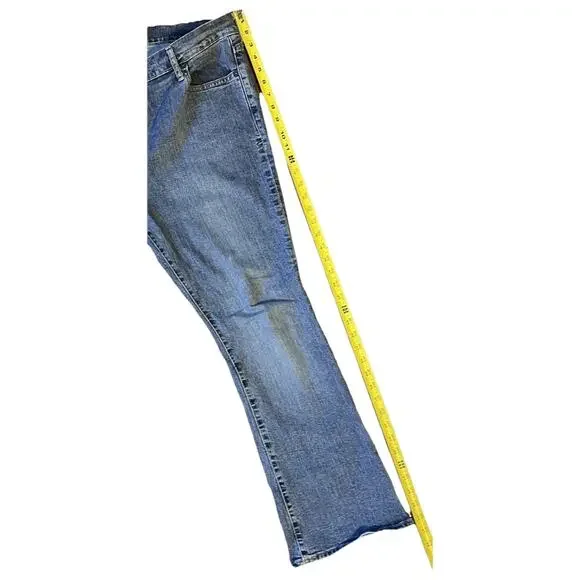 Old Navy OND Jeans Curvy 16 Short Bootcut Just Below Waist Blue Denim Stretch - Picture 6 of 12